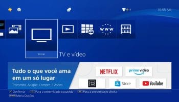 TV e Vídeo no PlayStation 4