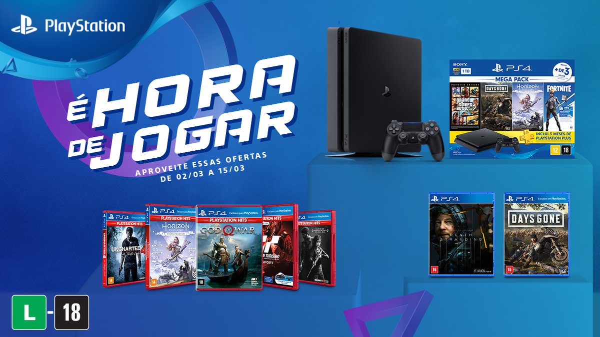 Console PlayStation 4 1TB Bundle Hits 10 - Death Stranding, The Last Of Us,  Gran Turismo Sport - PlayStation 4 : : Games e Consoles