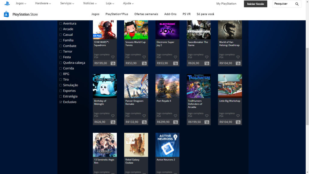 PlayStation Store Exclusivo
