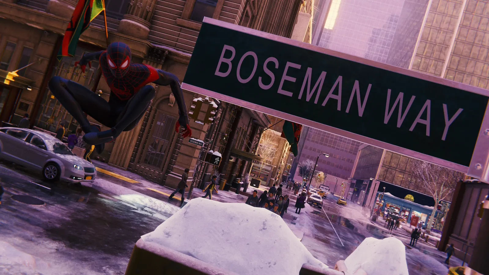 Marvel's Spider-Man: Miles Morales possui rua com nome de Chadwick Boseman  - PSX Brasil