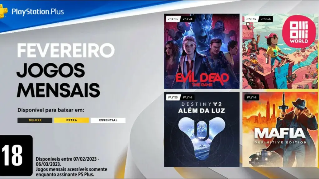 PS Plus Essential Fevereiro 2023