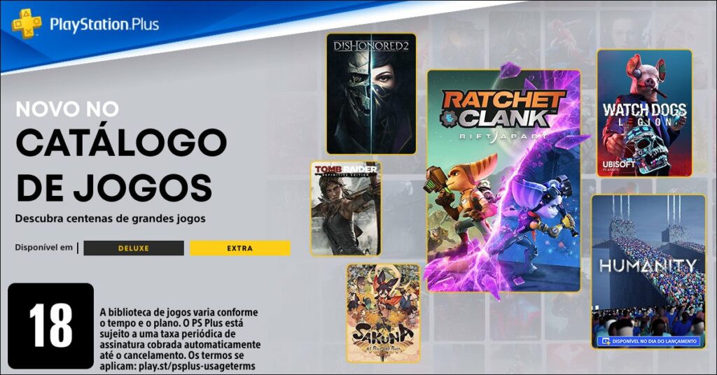 PS Plus Extra e Deluxe Maio 2023