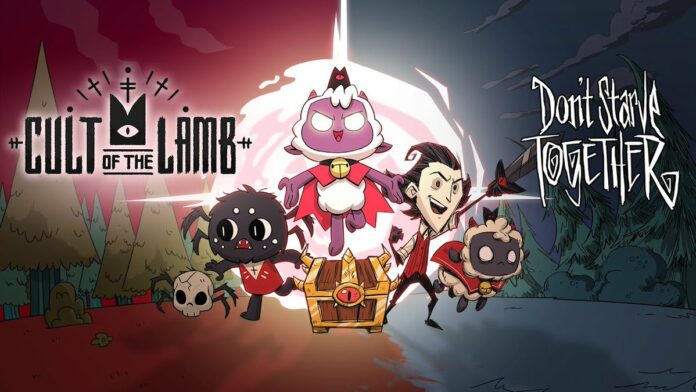 Cult of the Lamb com Don't Starve Together