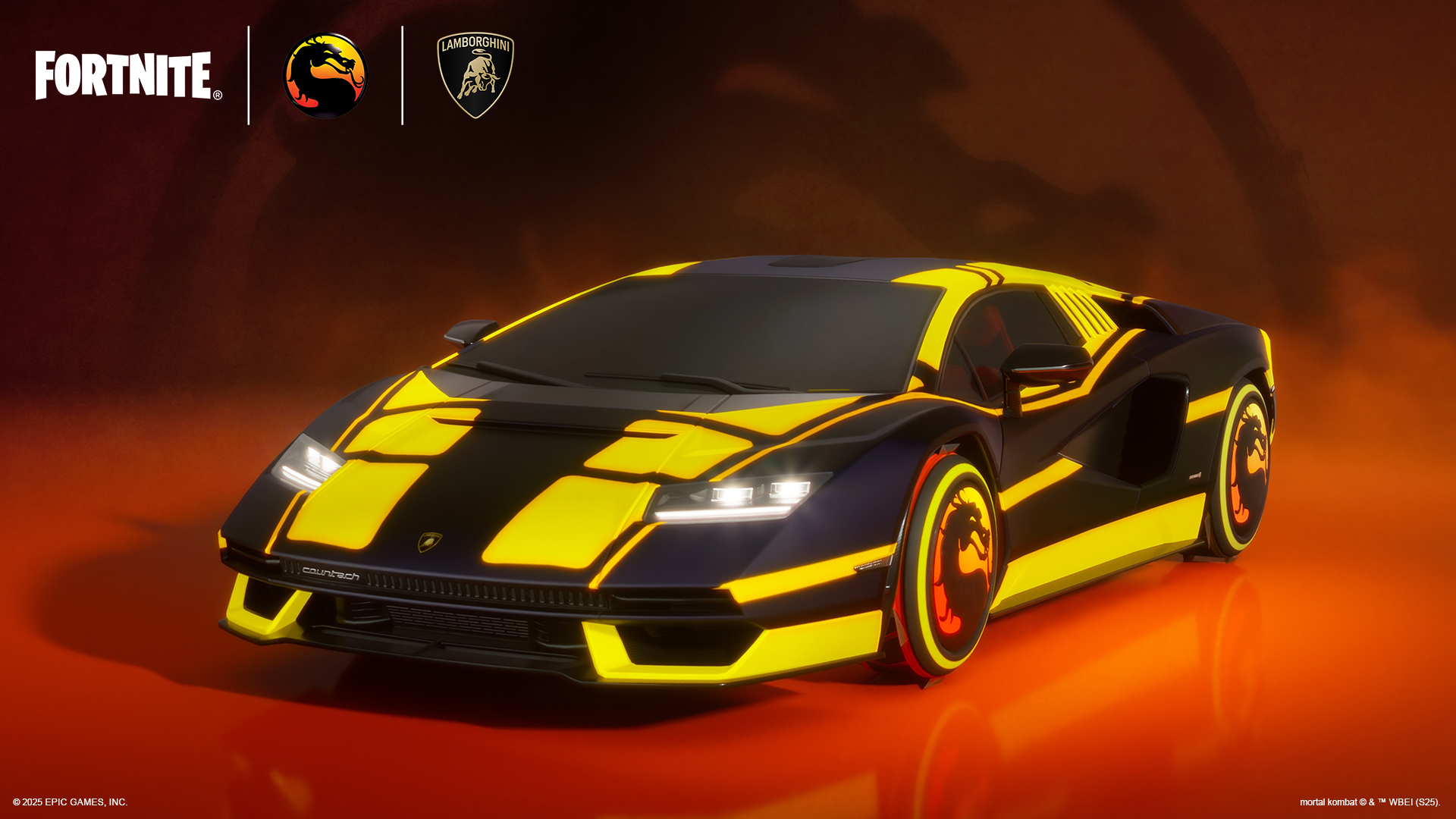 Pacotão Lamborghini Countach + Scorpion e Sub-Zero no Fortnite