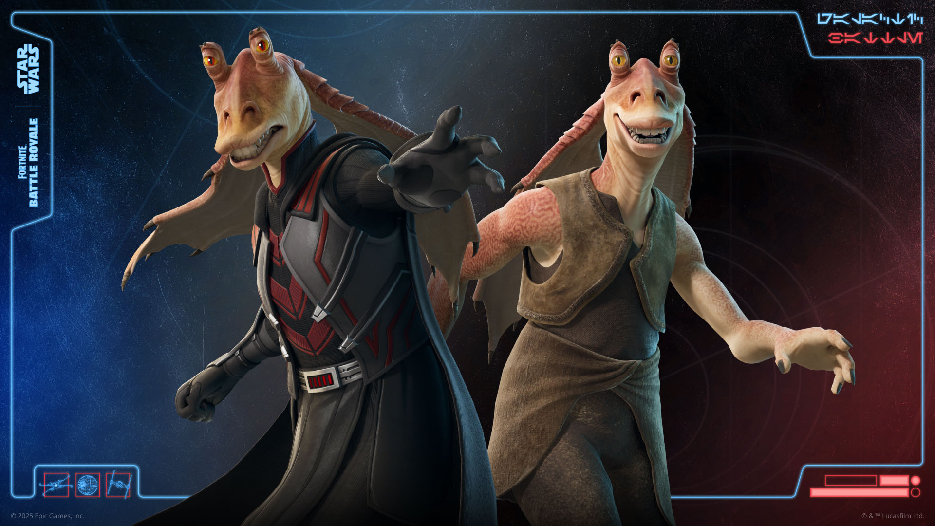 Darth Jar Jar e Jar Jar Binks estão disponíveis em Fortnite; Ilhas de