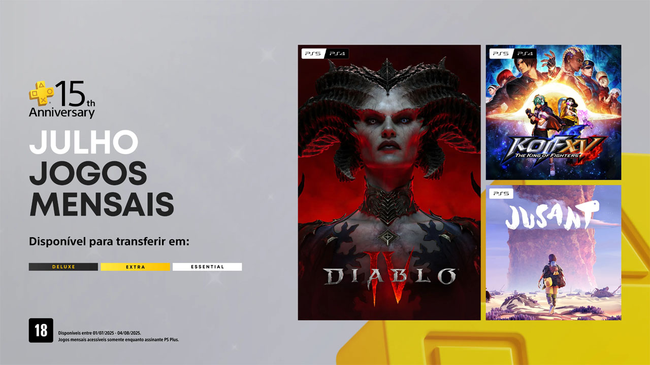 PS Plus Julho de 2025